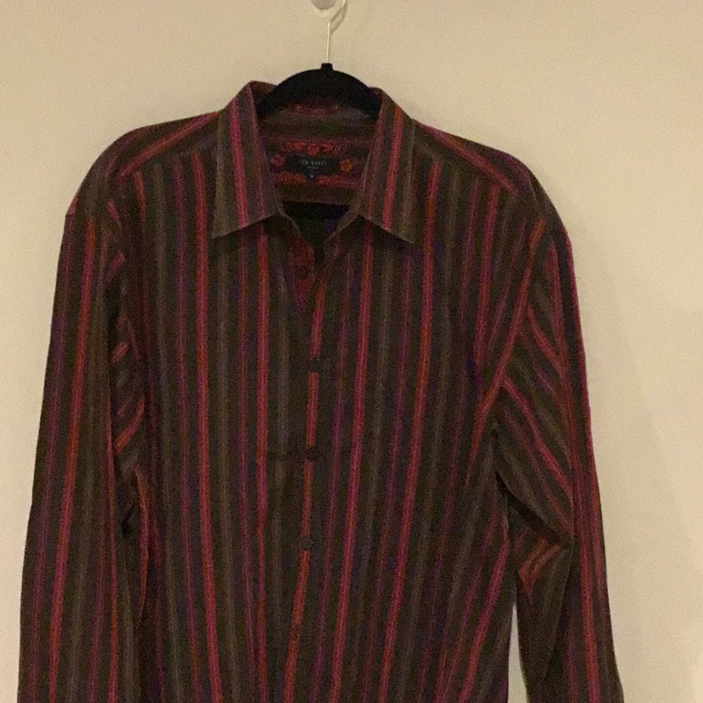 Ted Baker Men’s LS Striped Shirt Size 6